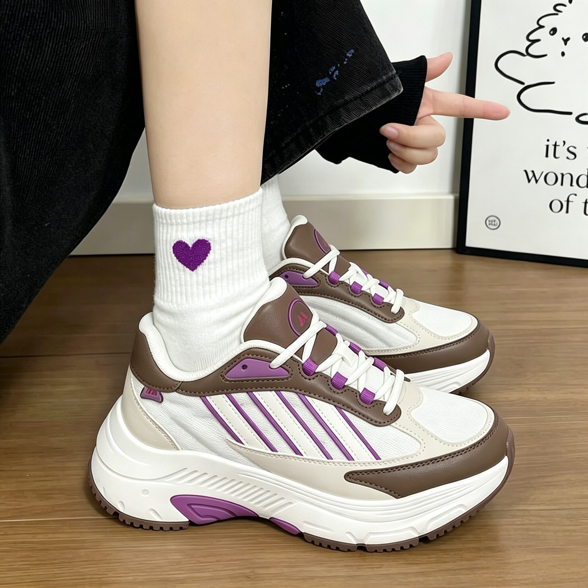 adidas阿迪达斯运动鞋厚底运动鞋女透气休闲老爹鞋跑步鞋JP7732
