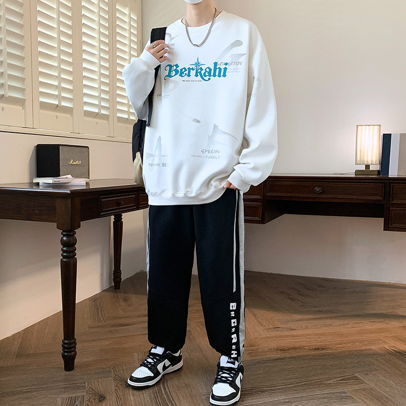 春秋季青少年卫衣套装男孩13初高中学生帅气15岁大童运动长袖T恤