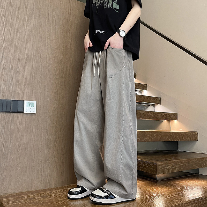 春秋季宽松休闲长裤13岁男孩14初中学生15青少年大童松紧腰运动裤