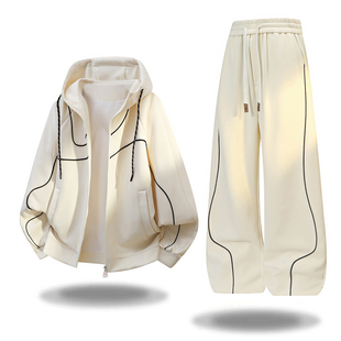 春季宽松卫衣开衫12男孩13初中学生14岁青少年16大童休闲运动套装