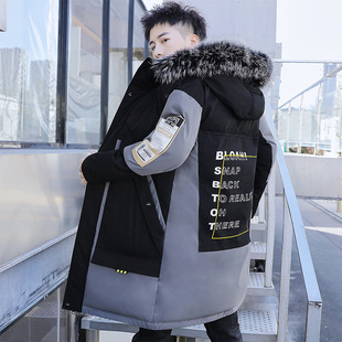 冬季13青少年中长款棉衣外套12岁男孩中学生14羽绒棉服15大童棉袄