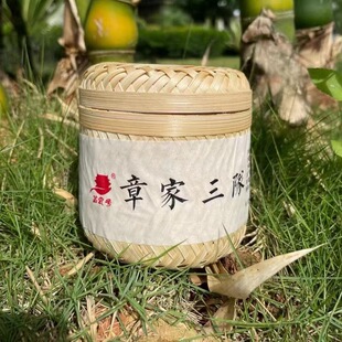 2021年章家三队350克竹筐装散茶云南普洱茶生茶茶气足回甘快干仓