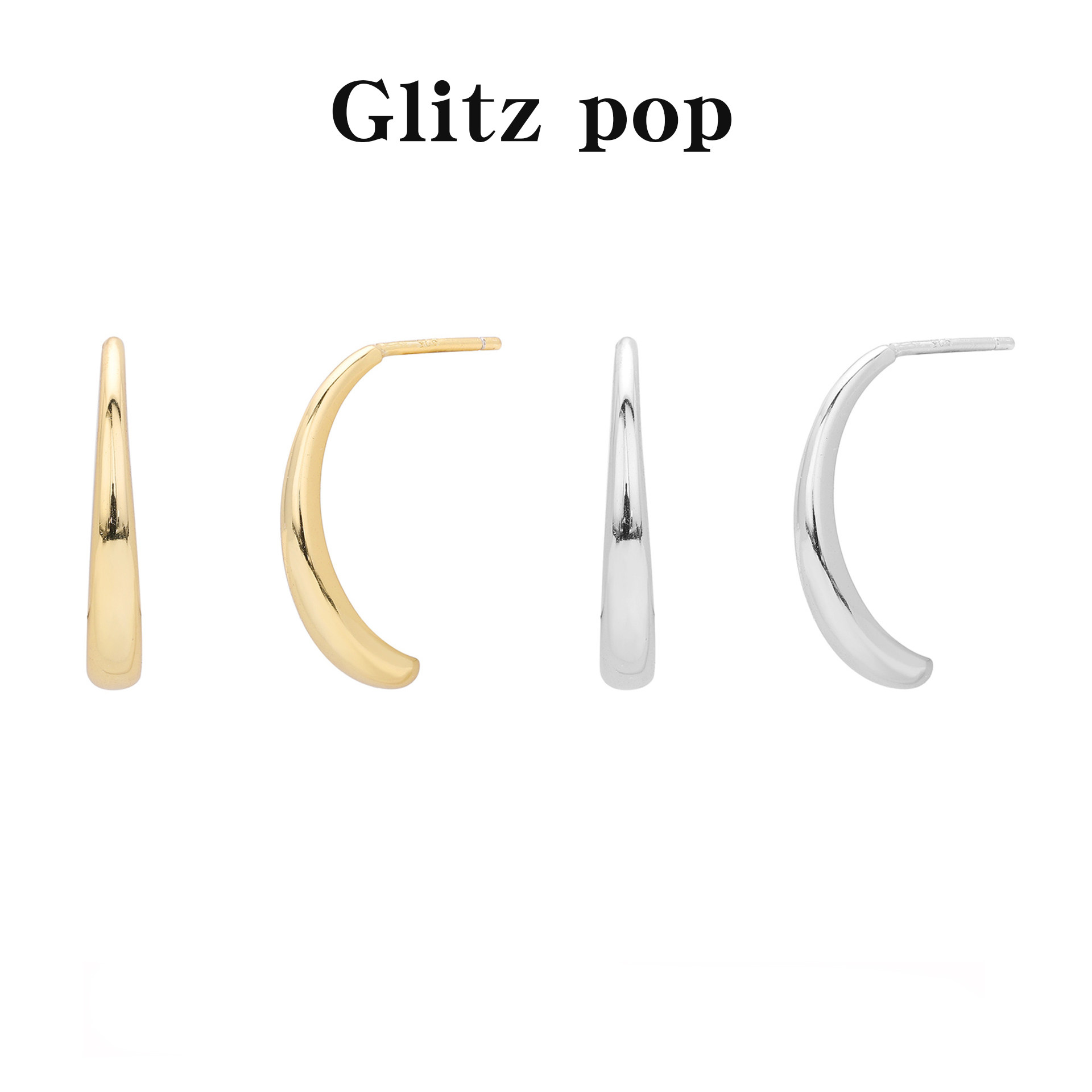 欧美S925纯银复古简约款耳饰INS轻奢百搭气质半耳圈花瓣耳钉