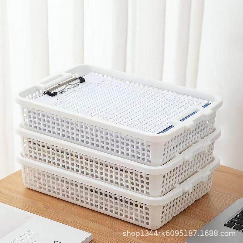 塑料收纳盒无盖桌面整理盒4纸收纳筐可叠加长方形加厚大号杂物筐,收纳整理,脏衣篮,淘宝优惠券,粉丝福利购,淘宝优惠卷