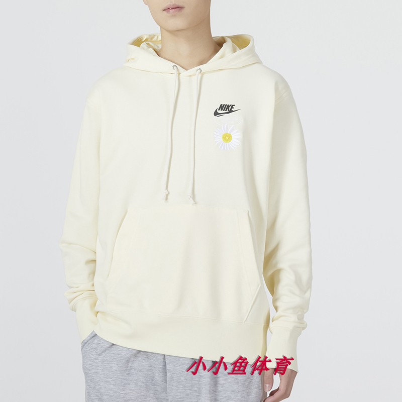 NIKE男连帽印花刺绣休闲套头衫