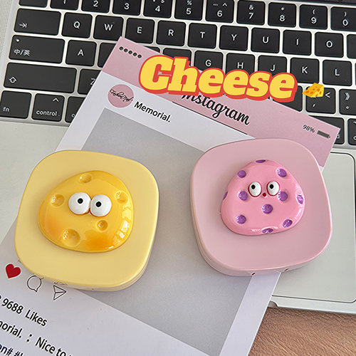 可爱卡通cheese立体奶酪美瞳盒