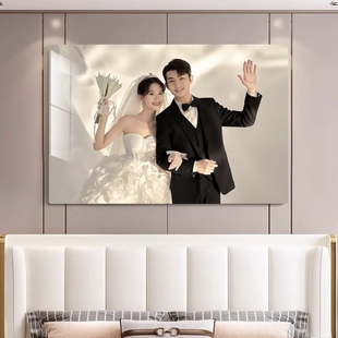 婚纱照定制挂墙洗照片做成相框床头结婚照精修水晶冲印放大挂画