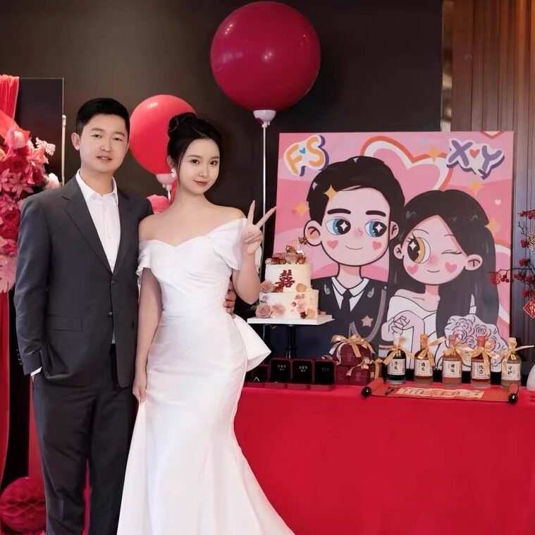 星蝶公主装饰挂画手绘新婚礼物图片