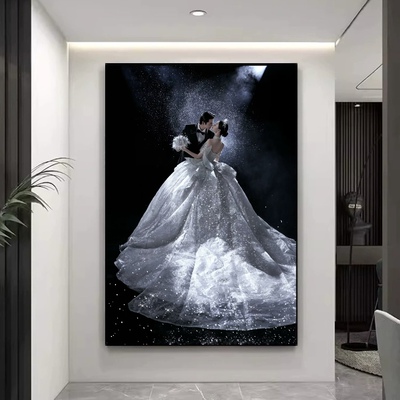 婚纱照相框定制洗照片放大挂墙卧室床头结婚照相片全家福打印制作