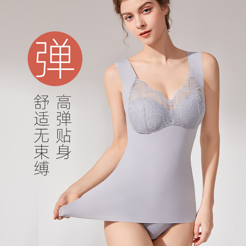 美体塑身衣收腹束腰免穿文胸无痕美背大码收小肚子内衣女薄款上衣