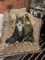 Arsonist Nước Mỹ 2 con mèo giải trí chăn trang trí chăn mền chăn bông chăn chăn mền chăn - Ném / Chăn chăn lông cừu nhân tạo