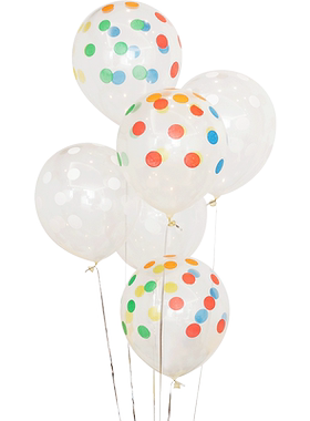 波点生日派对场景布置乳胶气球