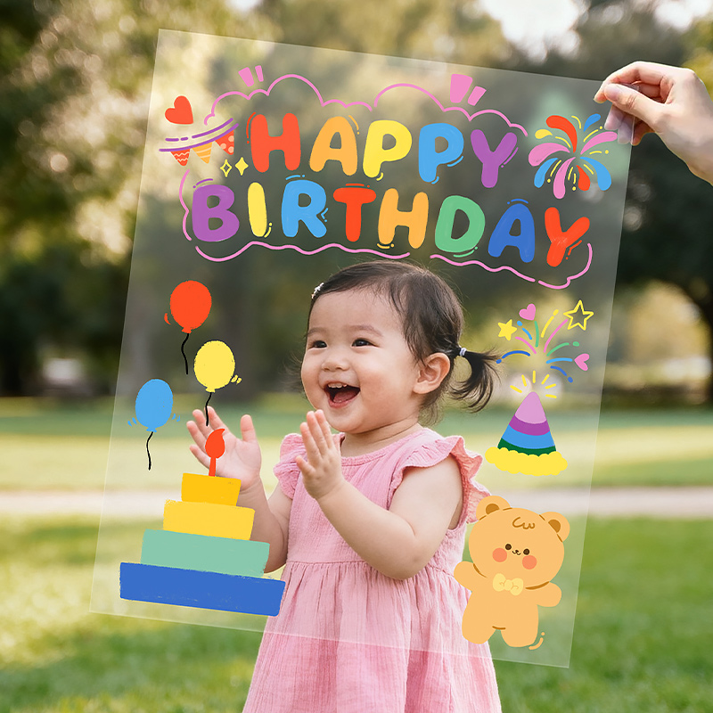 小红书儿童手持拍照相框宝宝一周岁生日户外派对装饰布置氛围道具