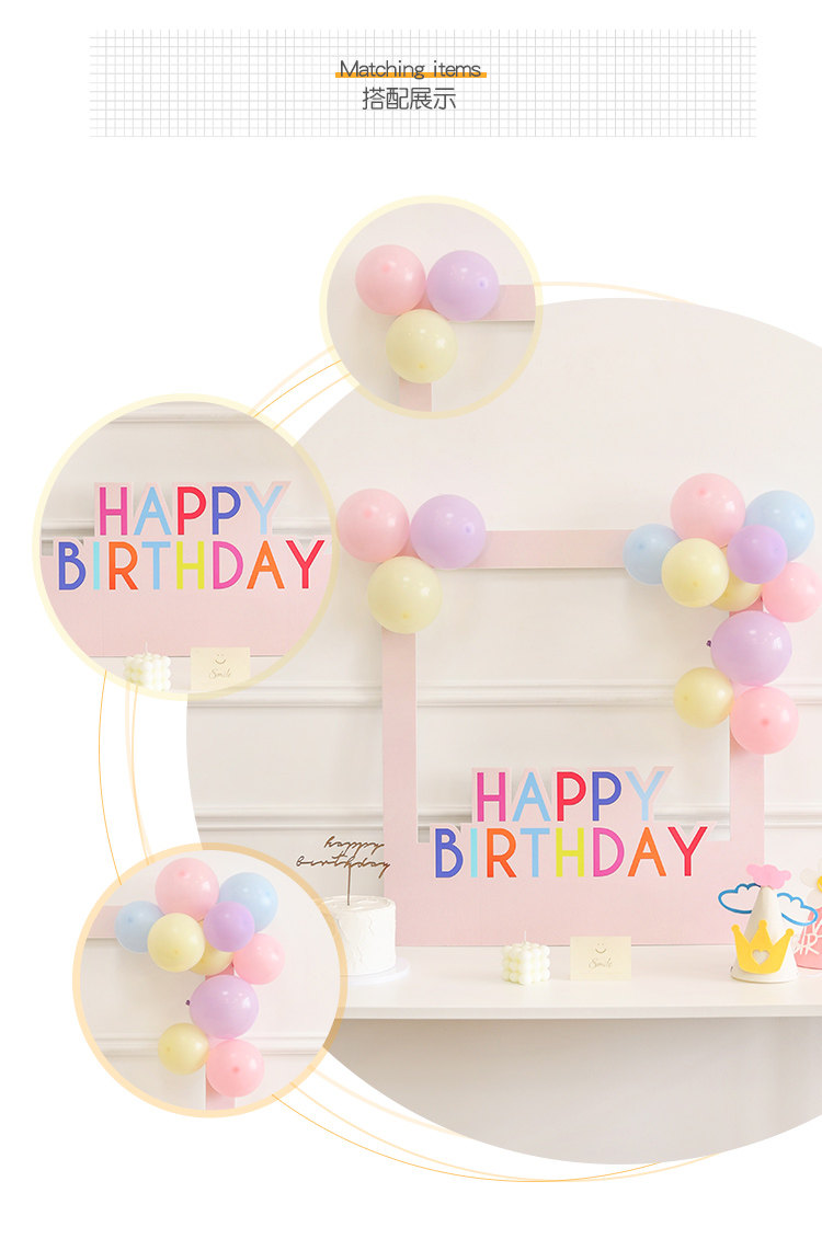 网红儿童手持拍照相框kt板宝宝周岁生日聚会派对装饰布置氛围道具