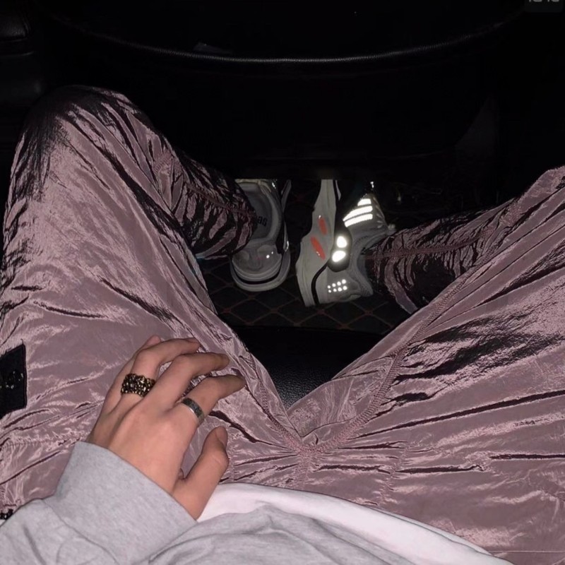 稀有定制面料18fw金属尼龙反光美式拉链束脚休闲裤潮工装机能裤男