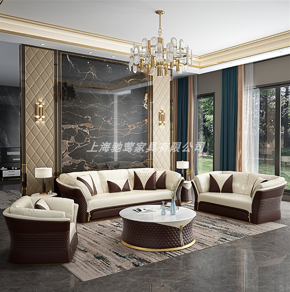 意式风轻奢组合大小户型别墅沙发