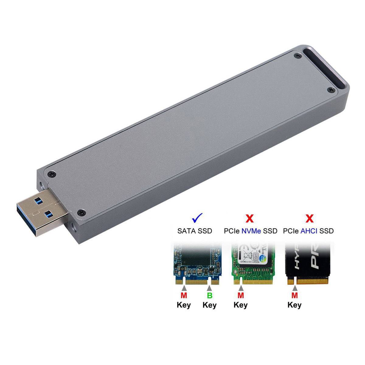 FVH USB 3.0转接卡2242 M.2 NGFF SSD固态硬盘硬盘盒变移动U盘