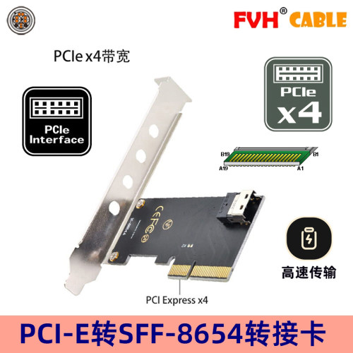 u.2X4转U.2固态NVMeSFF-8654