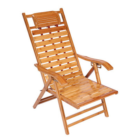 折叠竹椅竹家用午休凉椅老人午睡老式椅阳台实木竹椅竹木组合躺椅