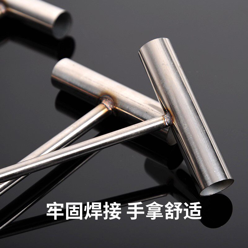 不锈钢拖猪钩拉猪钩杀猪工具屠宰刀丁字钩手拉钩猪牛羊肉烤肉钩子