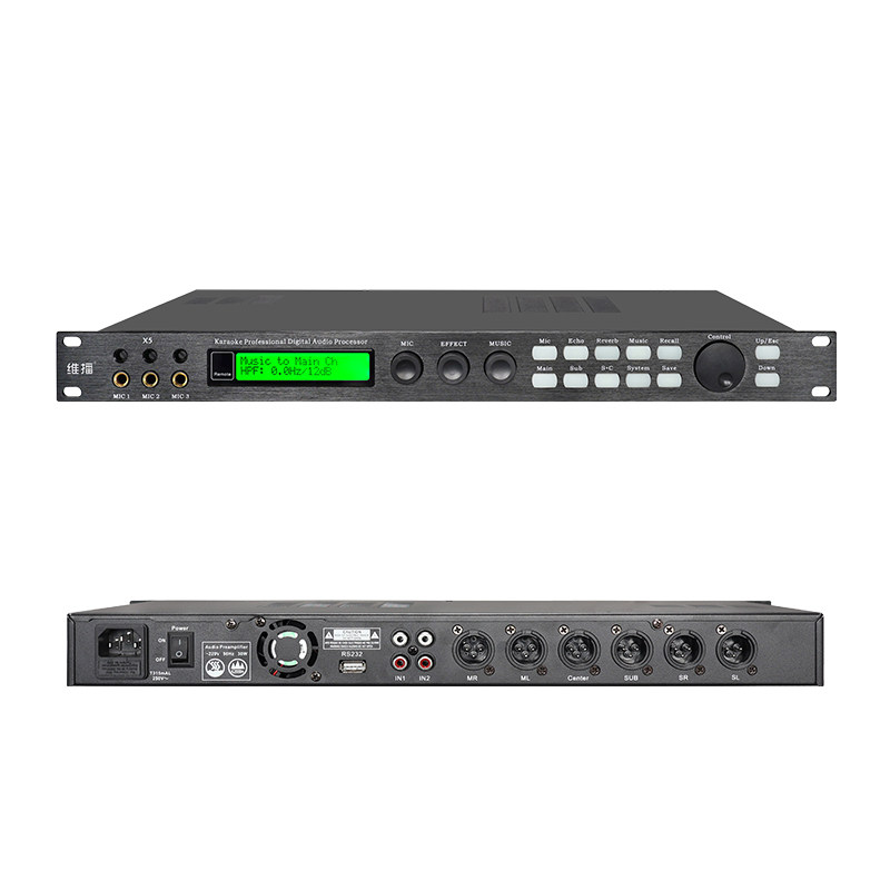 X5前级效果器KTV数字音频处理器专业话筒防啸叫反馈抑制器舞台用