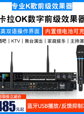 Ctvcter DP20 DP20S前级器带无线话筒内置充电池舞台婚家庭K歌会