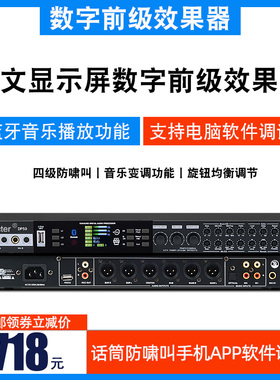 Ctvcter DP50前级器专业舞台演出会议婚庆家庭K歌酒吧KTV混响反馈