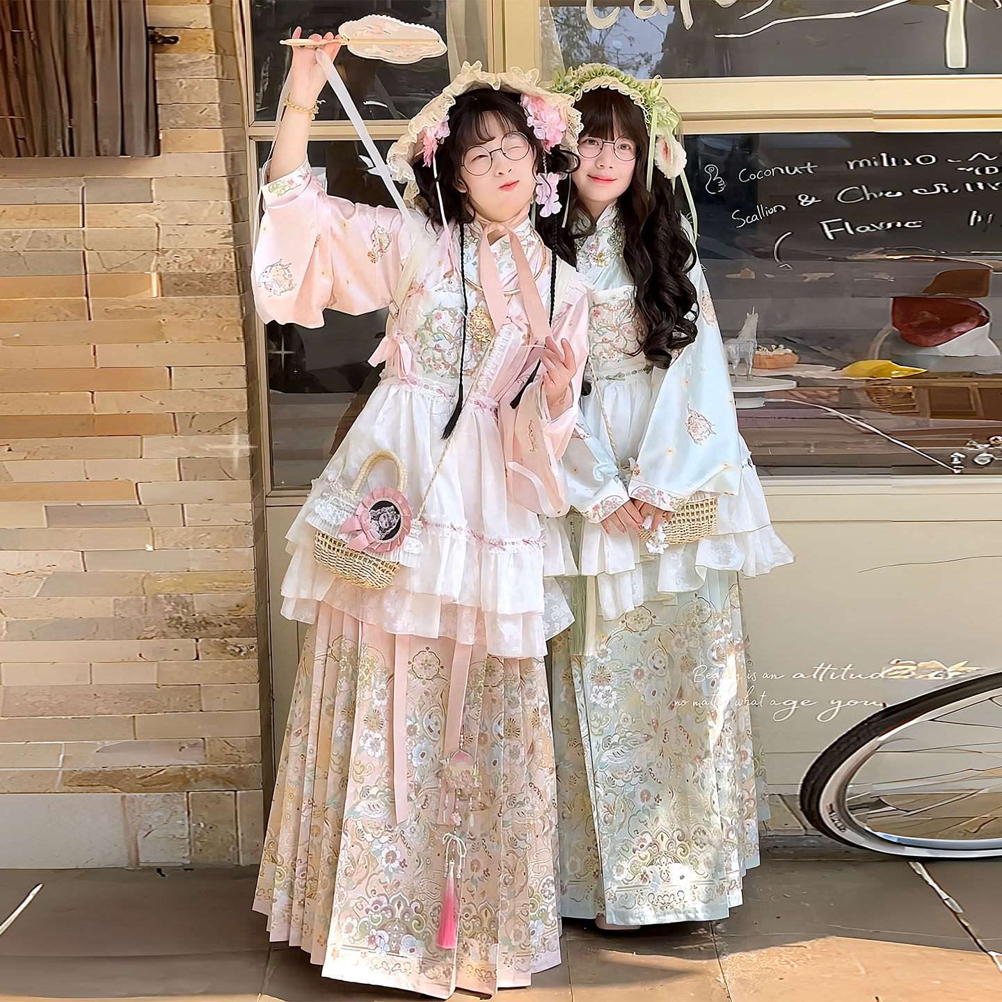 未央宫【蝶仙子】原创汉服女织金马面裙明制汉洋折衷套装日常夏季