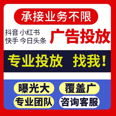 广告投放 游戏推广信息流广告投放 抖音视频号推广全行业均可承接