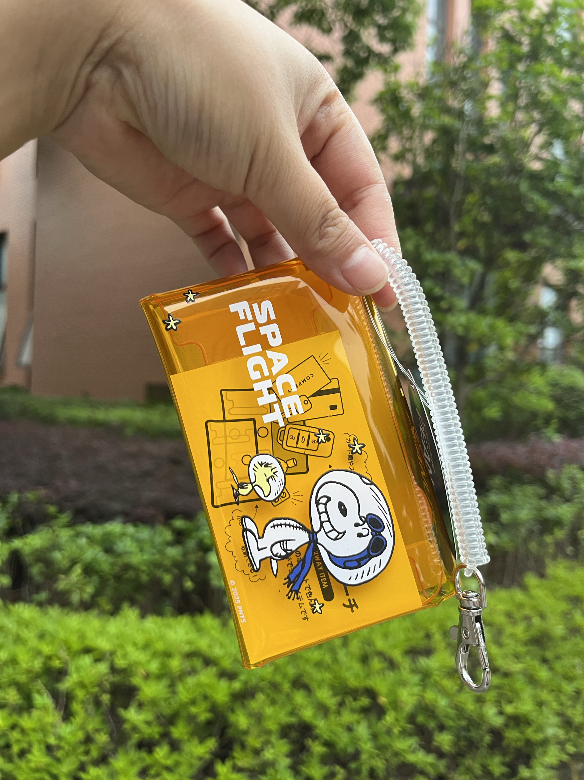 现货 日本正品 史努比米菲pvc双层收纳包拉拉绳零钱包挂件包