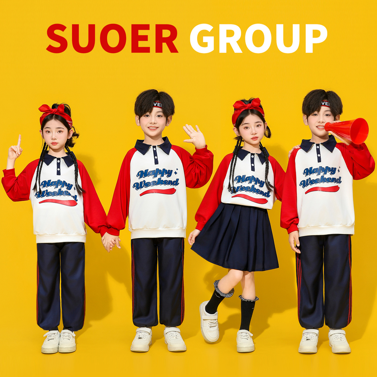 儿童啦啦队演出服小学生运动会