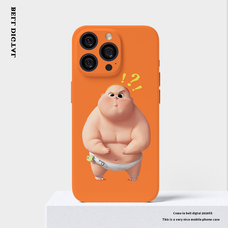 可爱小胖子趣味搞怪表情华为iPhone17ProMax苹果16系列全包精孔15双层情侣新款13菲林手机壳新款