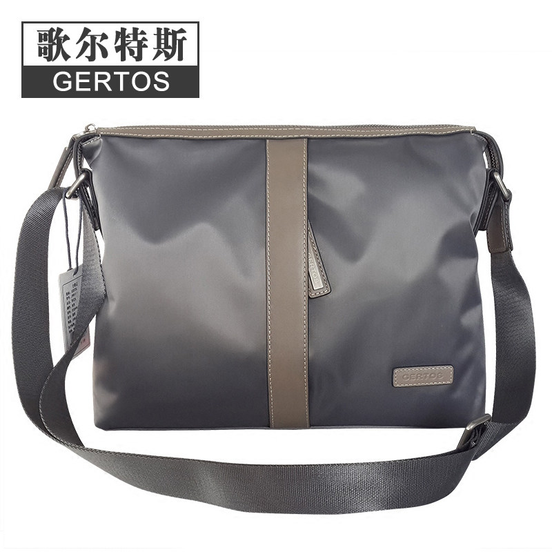 男式横款包男士休闲斜挎包男背包尼龙帆布单肩包男大容量牛津纺布