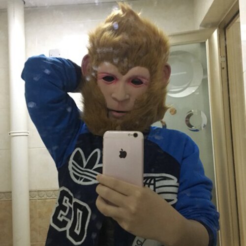 黑孙神话 悟空头套cos面具猪八戒西游记唐僧服装道具战袍 孙悟空