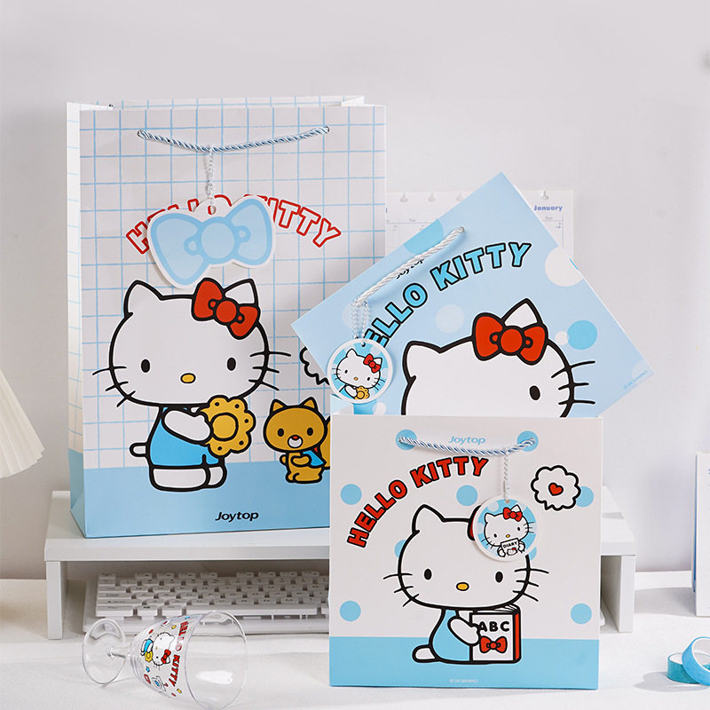 悦木正版三丽鸥纸袋礼品袋HelloKitty萌动凯蒂猫生日伴手礼物袋子