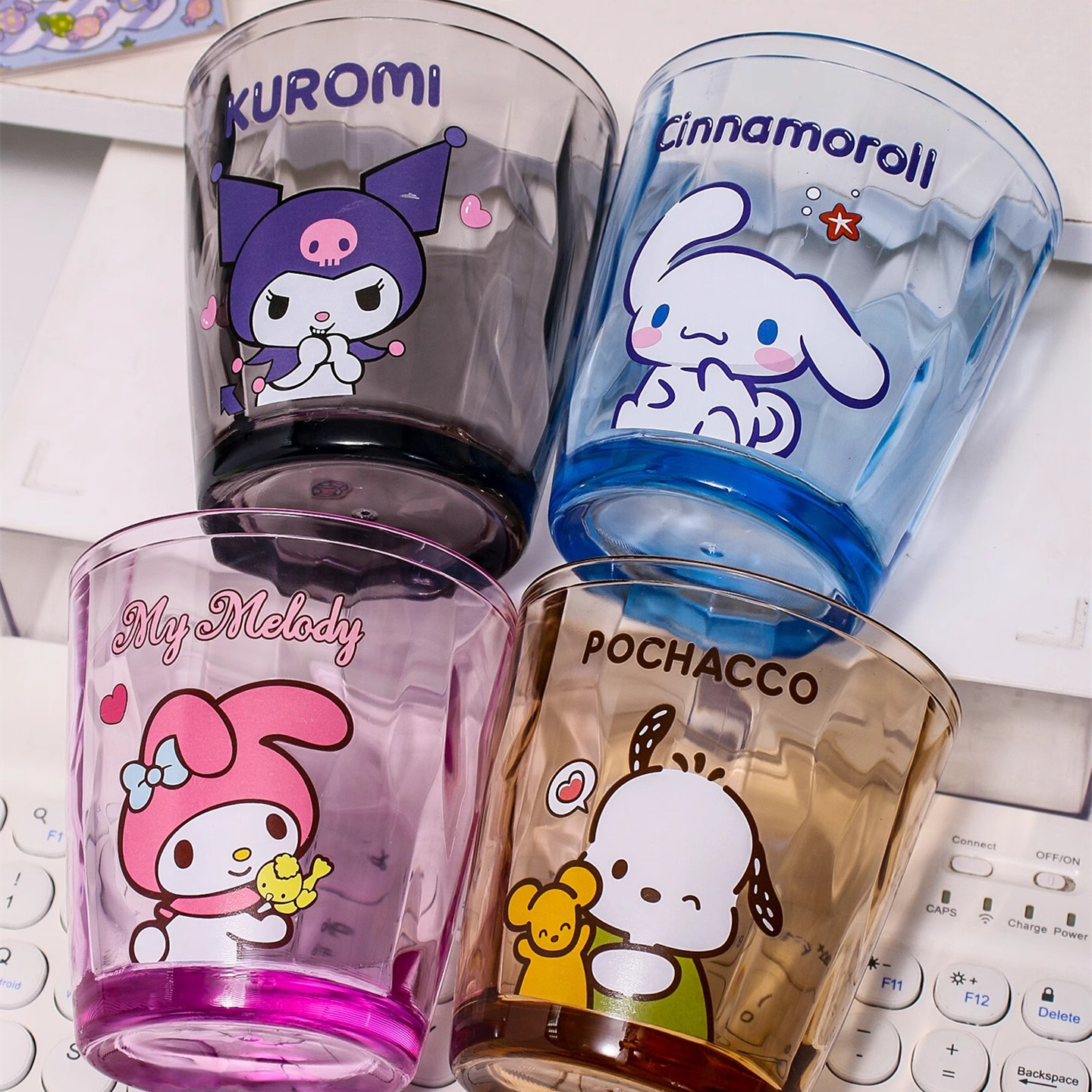 高颜值儿童喝水杯冷水洗漱口杯牙缸学生塑料可爱卡通萌亚克力杯子