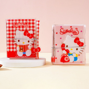 悦木新款 凯蒂猫PP活页本可爱女孩收纳迷你便携笔记本M5手帐本 正版