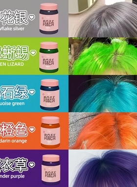 蜥蜴松石绿mp同款打蜡染发膏天使蓝粉色紫色灰色打蜡染发剂独角兽