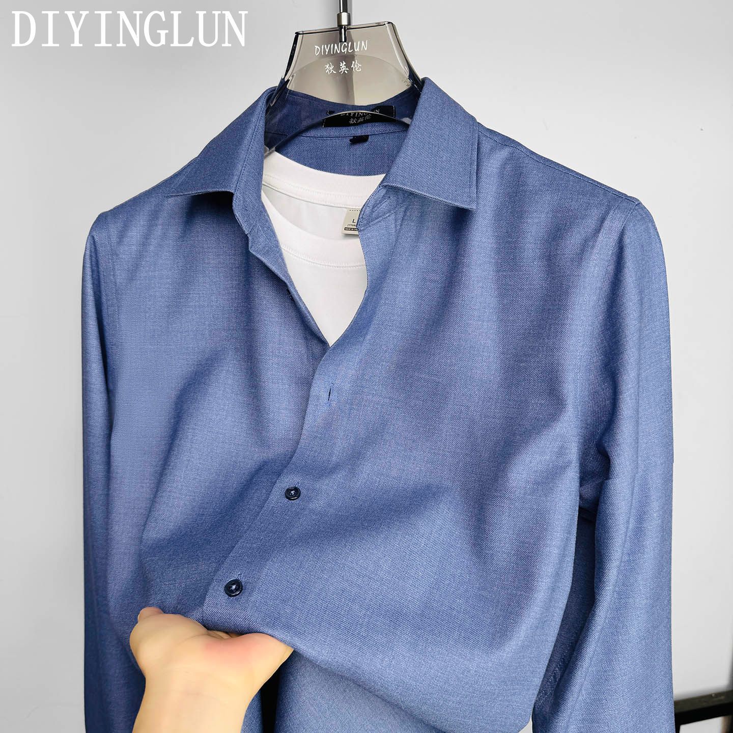 DIYINGLUN品牌春秋男士长袖衬衫