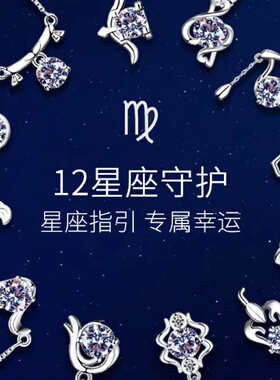 PRINGXYs925十二星座情侣项链