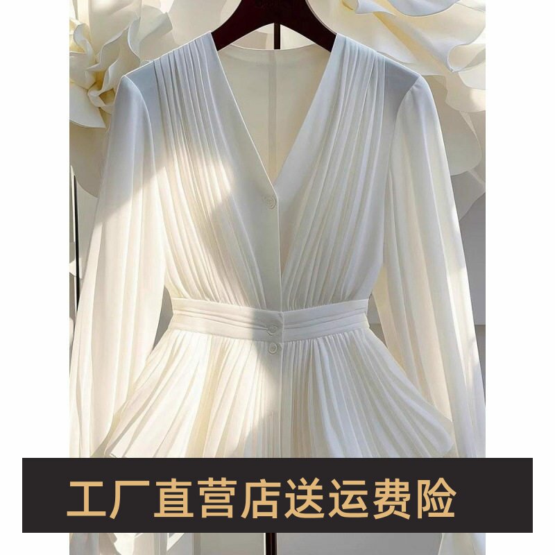 语希服饰春夏新款v领长袖衬衫
