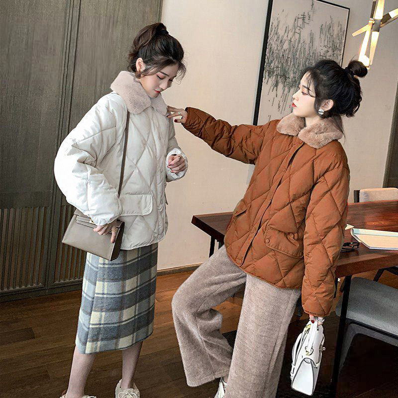 菱格羽绒服女冬季轻薄棉服2025新款爆款短款外套小个子复古面包服,女装/女士精品,羽绒服,淘宝优惠券,粉丝福利购,淘宝优惠卷