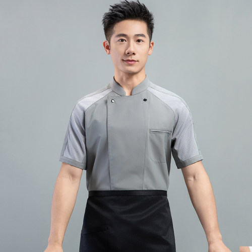 高档酒店工作服短袖男女薄款透气