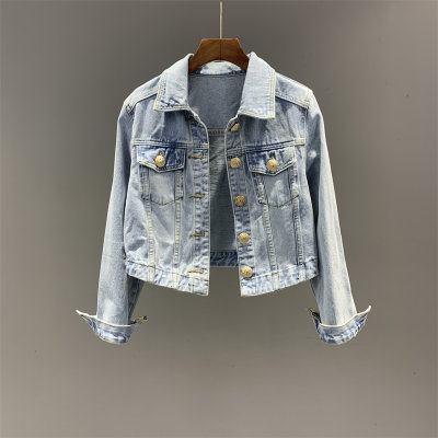 韩版短款全棉牛仔布口袋