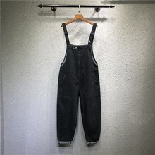 欧洲站2020秋季新款牛仔背带裤女韩版宽松显瘦黑色休闲百搭连体裤
