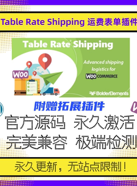 Table Rate Shipping for WooCommerce WP运费表单插件 Wordpress