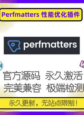 Perfmatters 插件 WP性能优化插件 Wordpress网站加速 性能优化
