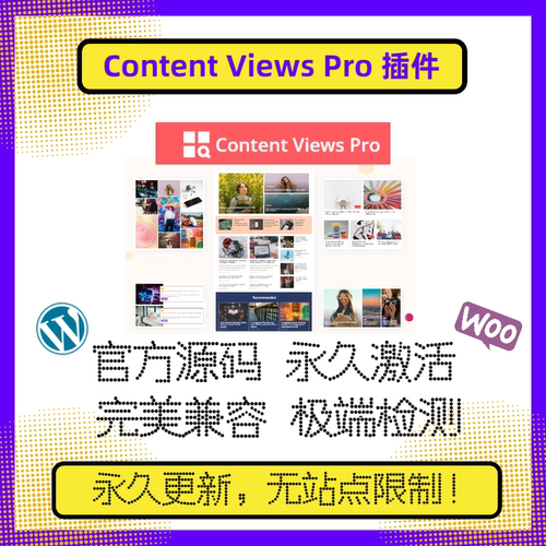 Content Views Pro 插件 WP古藤堡网格 WP排版插件 WP自定义设计