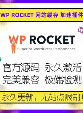 WP Rocket 插件 WP网站加速插件 缓存加速 Wordpress网站加速