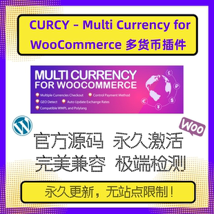 CURCY Multi Currency WooCommerce 插件 WP多币种插件 官方原版